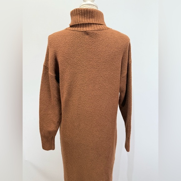 TREASURE & BOND Brown turtleneck sweater midi dress size XS. - Picture 6 of 13